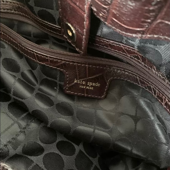 Kate Spade Malva Belmont Leather/Suede Bag Chocolate Brown - Picture 4 of 12